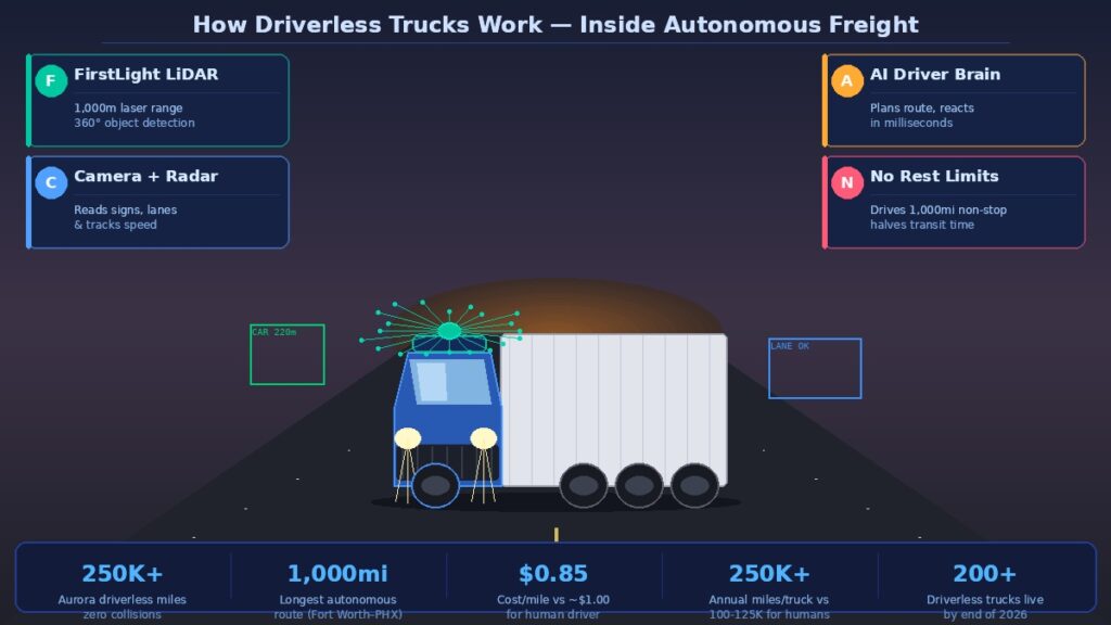 How Driverless Trucks Actually Work – Inside the Autonomous Freight Revolution