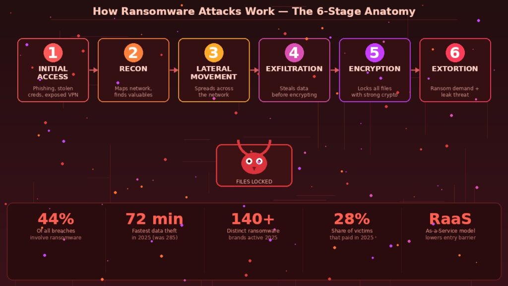 How Ransomware Attacks Actually Work – Inside the 6 Stages of a Modern Attack