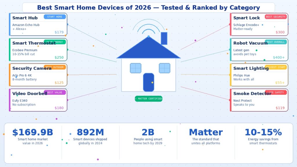 The Best Smart Home Devices of 2026 – Tested and Ranked by Category
